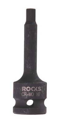 1/2-os impact wrench head, 75 mm, hex 7