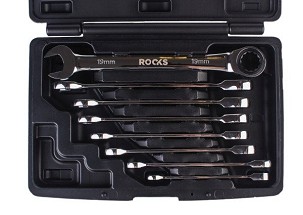 Kombinációs ratchet s kulcs set 8 pcs. 8-19