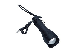 Alu-power-grip zseblámpa 1100 lum, zoom, li 2600 mah