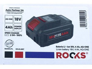 18v aq-one / akkumulátor 18v, aq-one 4.0ah li-ion