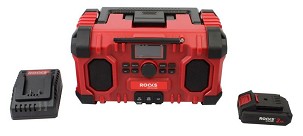20v aq-one music work rádió, bt, dab+, 15w, 2 ah