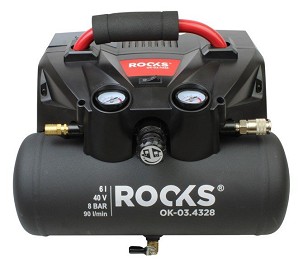 20v aq-one kompresszor 6l, 1 le, 8 bar, géptest