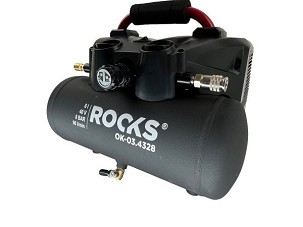20v aq-one kompresszor 6l - 1 le - 8 bar - 40 v, 2 x 4 ah akkumulátorral