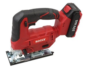 20v aq-one szúrófűrész 500-3000 rpm, 19 mm, 2 ah akkumulátorral