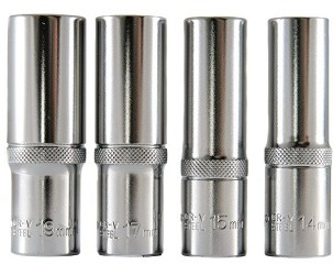 Mély impact wrench head set 1/2 14-15-17-19 mm, 4 pcs