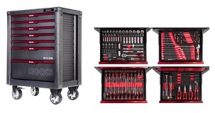 Szerszámcabinet acél garage szerszámokkal 150 pcs