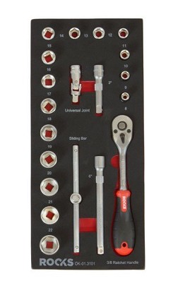 Tool set 3/8, 20 pcs