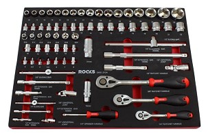 Tool set 1/2, 3/8, 1/4, 72 darab
